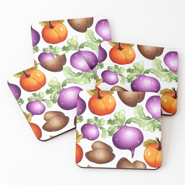 Item preview, Bright Autumn Veggie Seamless Design with Pumpkins and Tubers.  Colorful Vegetable  designed and sold by Anastasiia Yurevych.