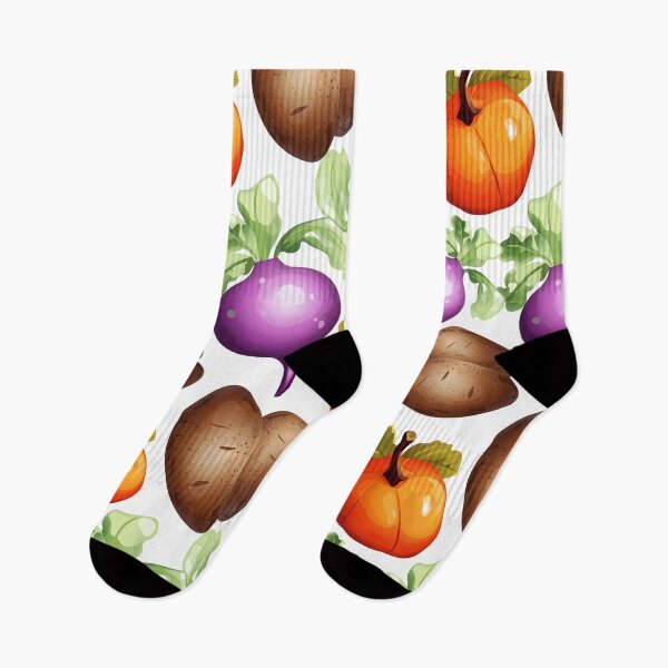 Item preview, Bright Autumn Veggie Seamless Design with Pumpkins and Tubers.  Colorful Vegetable  designed and sold by Anastasiia Yurevych.