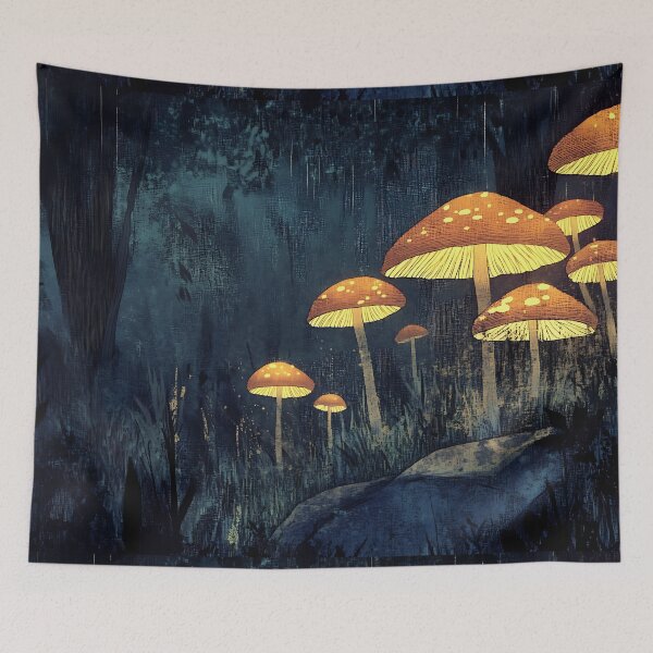Item preview, Mushroomcore Art: Glowing Forest Floor designed and sold by bapupa.