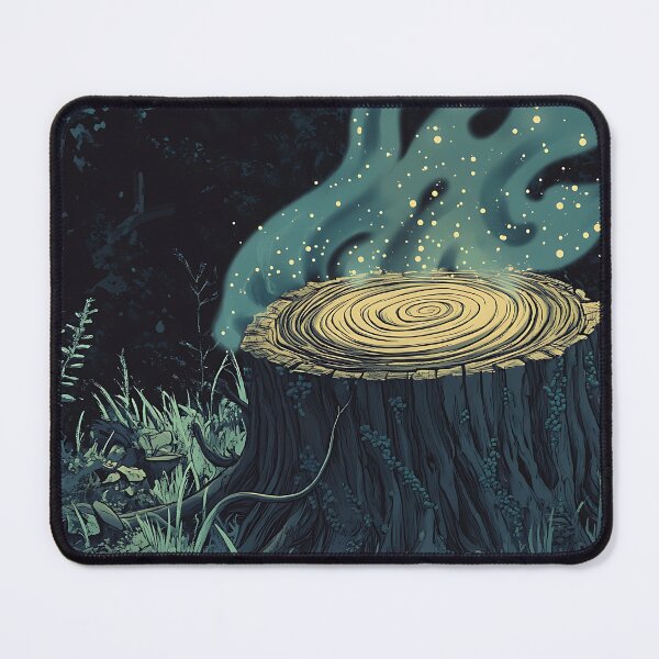Item preview, Mushroomcore Art: Spore-Filled Decaying Stump designed and sold by bapupa.