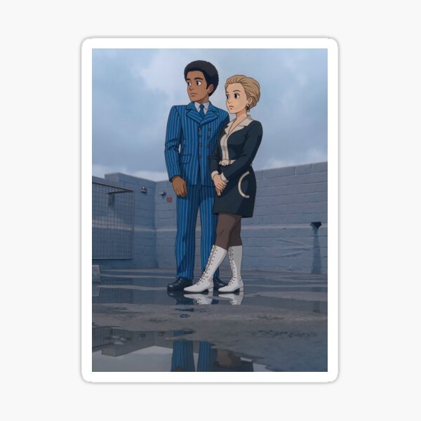 Item preview, Across Time and Abbey Road: 15th Doctor & Ruby Sunday Anime Style designed and sold by designwithkym.