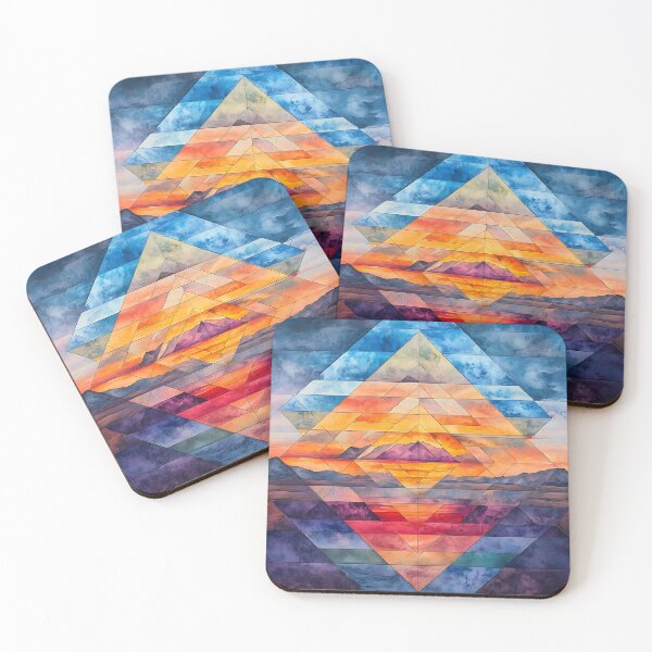 Item preview, Shamanic Art: Crystal Grid Desert Sunrise designed and sold by bapupa.