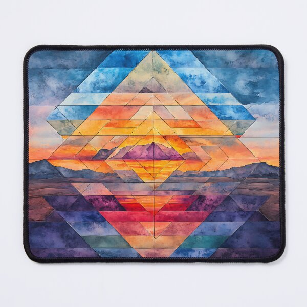Item preview, Shamanic Art: Crystal Grid Desert Sunrise designed and sold by bapupa.