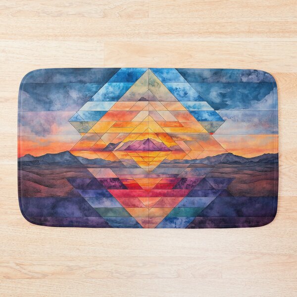 Item preview, Shamanic Art: Crystal Grid Desert Sunrise designed and sold by bapupa.