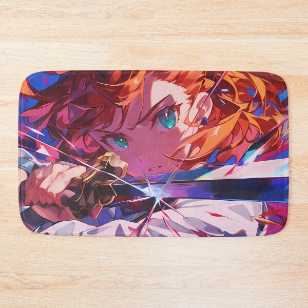 Item preview, Anisphia Wynn Palettia Orange Hair Swordswoman Anime Intense Action Spark Dynamic Pose designed and sold by bolleykoldl.