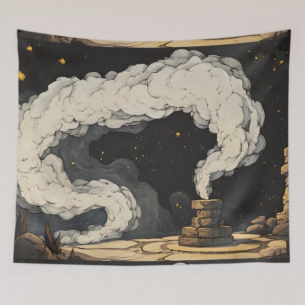 Item preview, Shamanic Art: Spiraling Smoke Altar designed and sold by bapupa.
