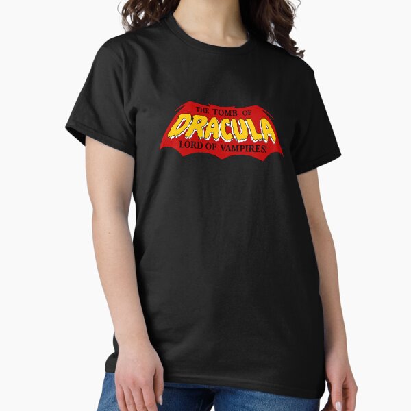 Aperçu de l'œuvre T-shirt de fan de la tombe de Dracula enfance nostalgie rétro vintage créée et vendue par B-Movie Shirt Shop.