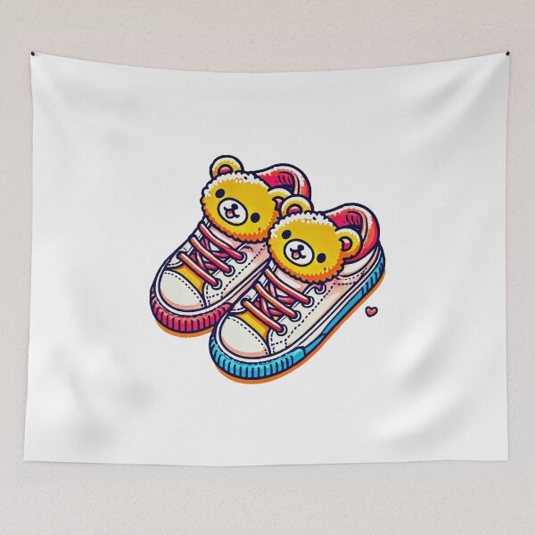Aperçu de l'œuvre Baskets Teddy Bear créée et vendue par PiggyWonka.