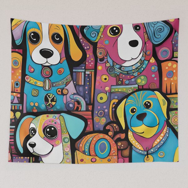 Item preview, Folk Art puppy Punk Rock designed and sold by Colin Bentham.