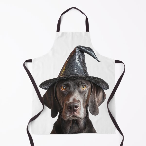 Item preview, German Shorthaired Pointer Dog Wearing Halloween Witch Hat designed and sold by LazyOwlStore.