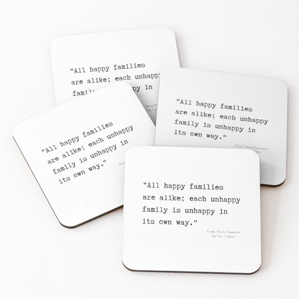 Item preview, A Quote about Family from “Anna Karenina” by Leo Tolstoy designed and sold by Poemit.