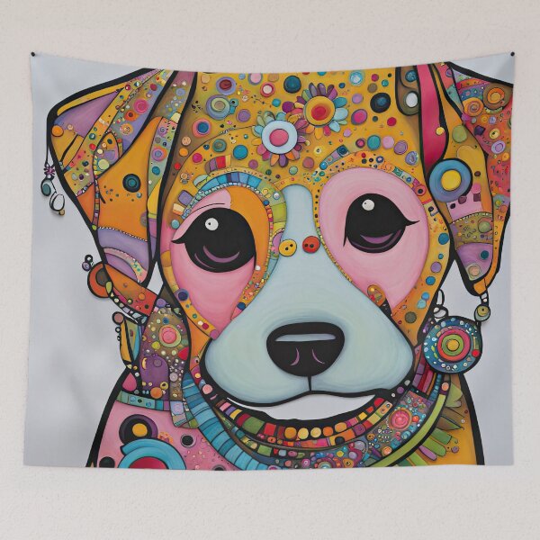 Item preview, Folk Art puppy Punk Rock designed and sold by Colin Bentham.