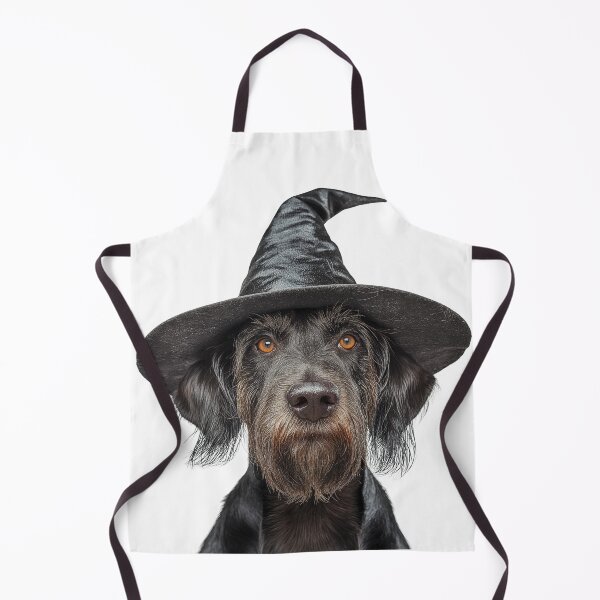 Item preview, German Wirehaired Pointer Dog Wearing Halloween Witch Hat designed and sold by LazyOwlStore.