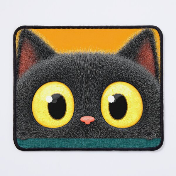 Item preview, Curious Cat with Big Eyes on Colorful Background designed and sold by Piotrek0001.