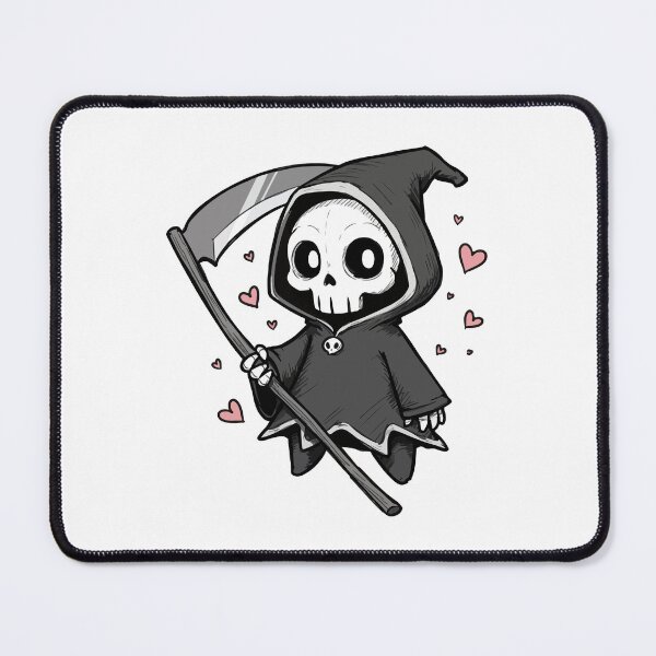 Item preview, A Cute Little Grim with a scythe and hearts designed and sold by KasiaRawska.
