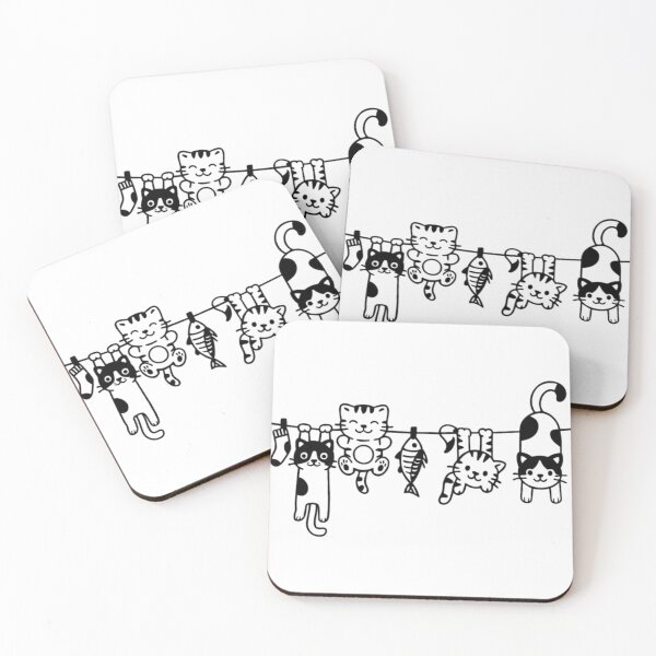 Item preview, Laundry Line Cats designed and sold by DreamDestiny.
