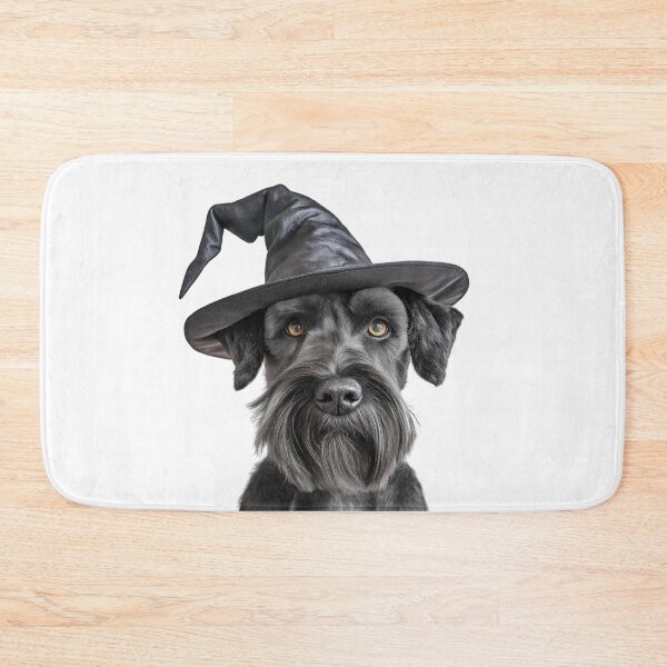 Item preview, Giant Schnauzer Dog Wearing Halloween Witch Hat designed and sold by LazyOwlStore.