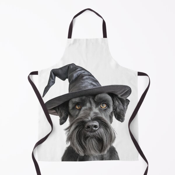 Item preview, Giant Schnauzer Dog Wearing Halloween Witch Hat designed and sold by LazyOwlStore.