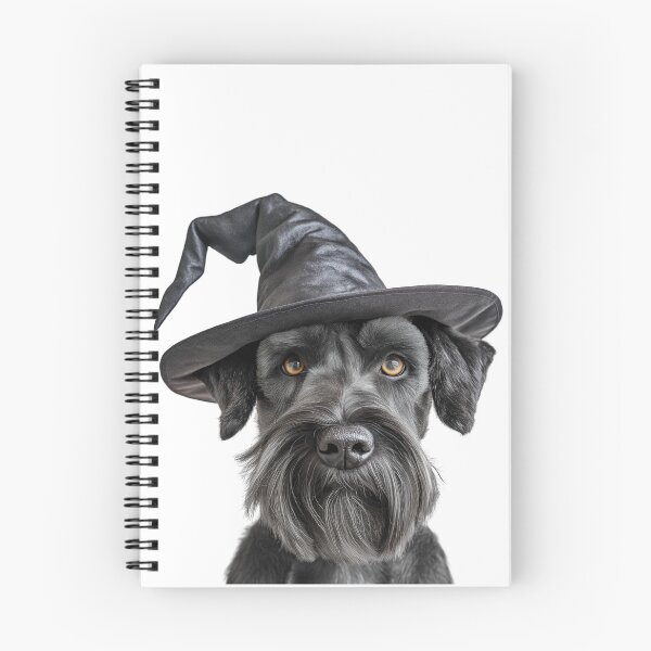 Item preview, Giant Schnauzer Dog Wearing Halloween Witch Hat designed and sold by LazyOwlStore.
