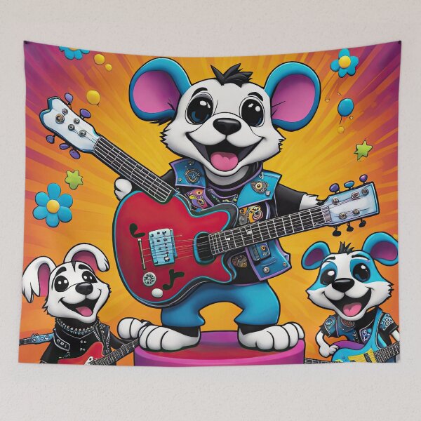Item preview, Folk Art puppy Punk Rock designed and sold by Colin Bentham.