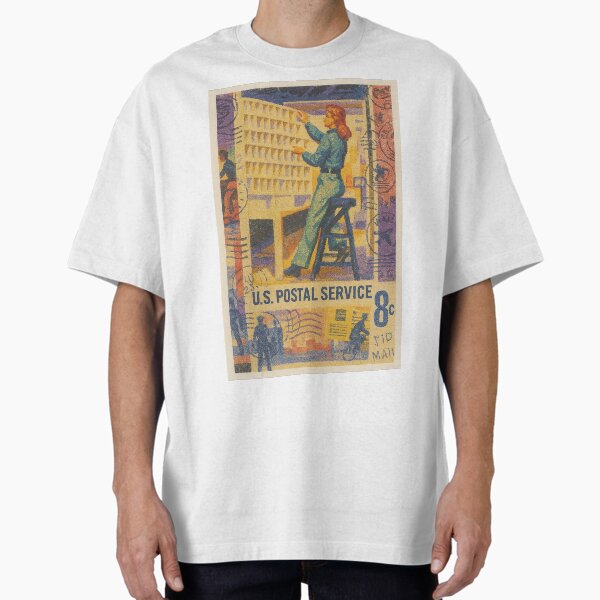Item preview, Retro USPS Postal Worker Stamp Design designed and sold by weirdfishes123.