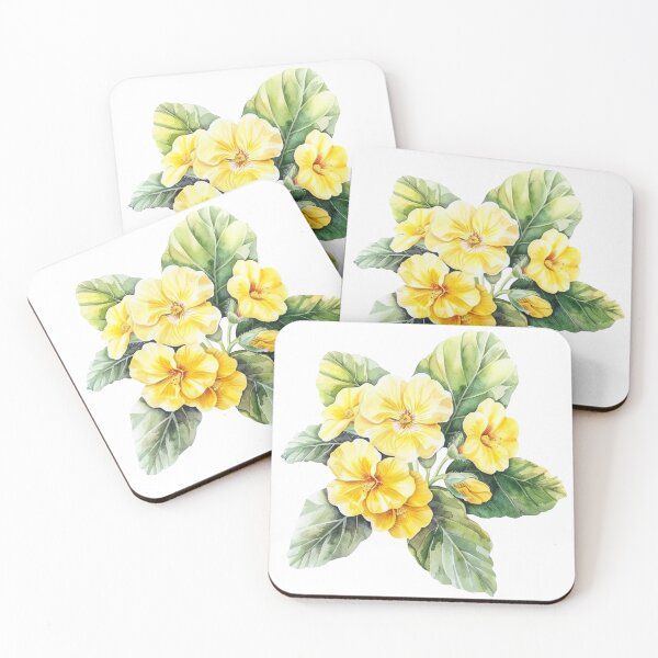 Item preview, Yellow primrose in watercolor designed and sold by Marcu Ioachim.