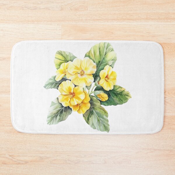 Item preview, Yellow primrose in watercolor designed and sold by Marcu Ioachim.