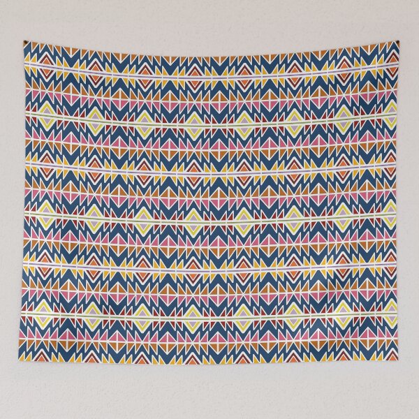 Aperçu de l'œuvre Zigzag tribal audacieux – Motif géométrique moderne aux couleurs vives créée et vendue par pangmee.