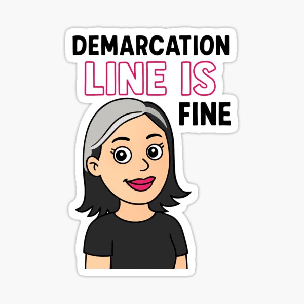 Item preview, Demarcation Line is Fine designed and sold by laceditup.