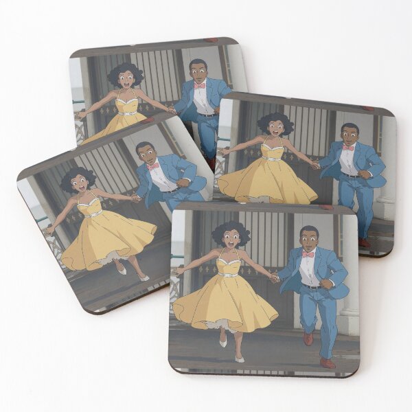 Item preview, Screams in Celluloid: 15th Doctor & Belinda – 1950s Cinema Anime Scene designed and sold by designwithkym.