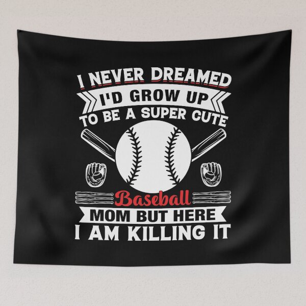 Item preview,  Baseball Mom Retro Sport Art designed and sold by Back2Collage.