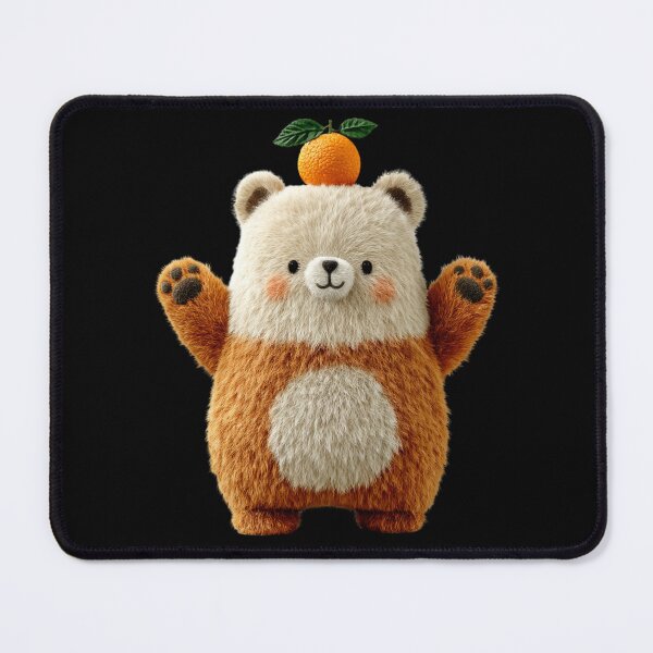 Item preview, Cute Cream Brown Bear Orange Head Fluffy Friend designed and sold by LambieLand.