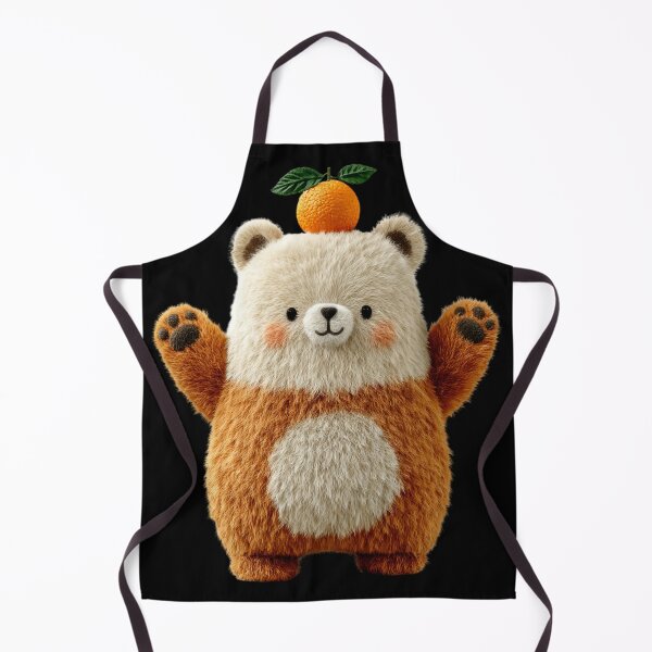 Item preview, Cute Cream Brown Bear Orange Head Fluffy Friend designed and sold by LambieLand.