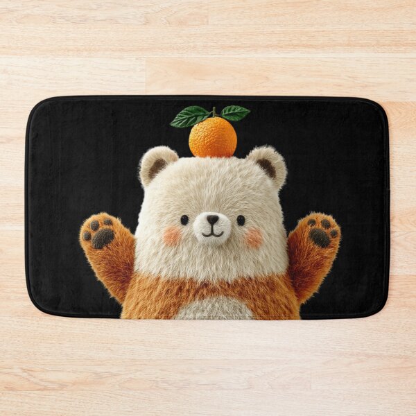 Item preview, Cute Cream Brown Bear Orange Head Fluffy Friend designed and sold by LambieLand.