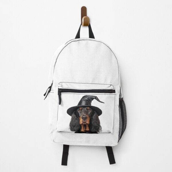 Item preview, Gordon Setter dog Wearing Halloween Witch Hat designed and sold by LazyOwlStore.
