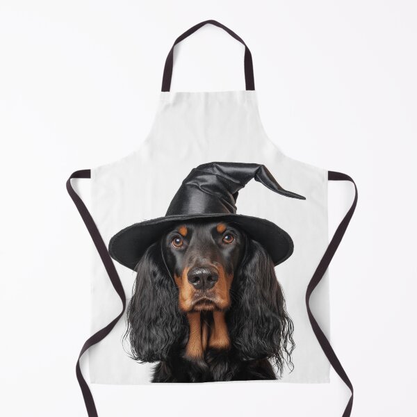 Item preview, Gordon Setter dog Wearing Halloween Witch Hat designed and sold by LazyOwlStore.