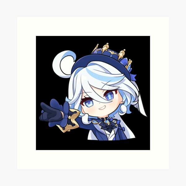 Item preview, Furina Meme Sticker Genshin Impact Furina Sticker Chibi designed and sold by ItemWaifuArt.