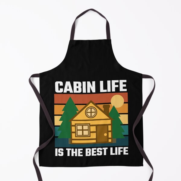 Item preview, Cabin Life Is The Best Life - Retro Sunset Nature Vibes Pine Trees Log Cabin designed and sold by Sunserize Designs.