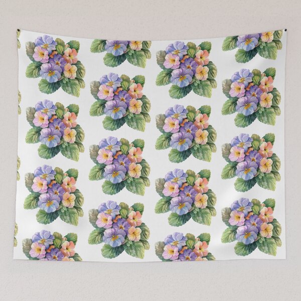 Item preview, Primrose symbolizing youth and renewal, watercolor painting designed and sold by Marcu Ioachim.