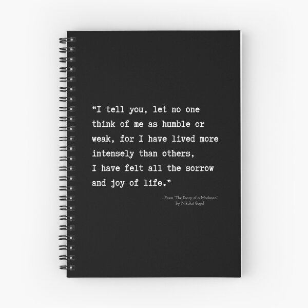 Item preview, A Quote about Madness from “The Diary of a Madman” by Nikolai Gogol designed and sold by Poemit.