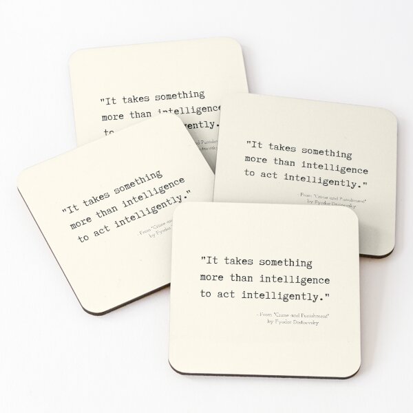 Item preview, A Quote about Intelligence from "The Brothers Karamazov" by Fyodor Dostoevsky designed and sold by Poemit.
