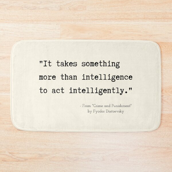 Item preview, A Quote about Intelligence from "The Brothers Karamazov" by Fyodor Dostoevsky designed and sold by Poemit.