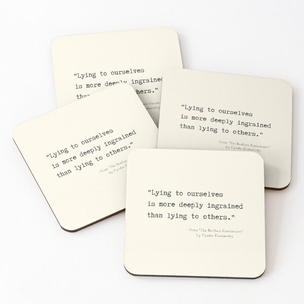 Item preview, A Quote about Lying from "The Brothers Karamazov" by Fyodor Dostoevsky designed and sold by Poemit.