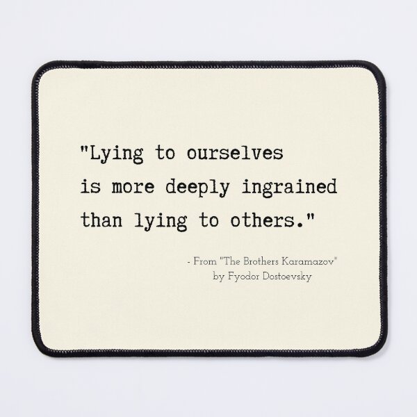 Item preview, A Quote about Lying from "The Brothers Karamazov" by Fyodor Dostoevsky designed and sold by Poemit.