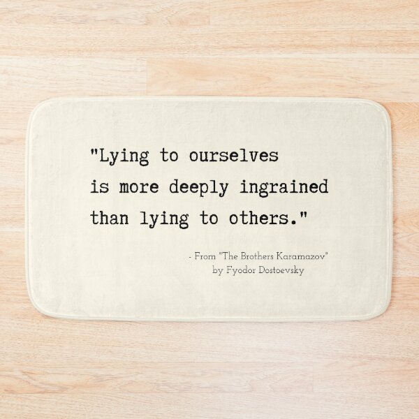 Item preview, A Quote about Lying from "The Brothers Karamazov" by Fyodor Dostoevsky designed and sold by Poemit.