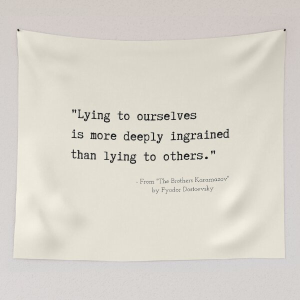 Item preview, A Quote about Lying from "The Brothers Karamazov" by Fyodor Dostoevsky designed and sold by Poemit.