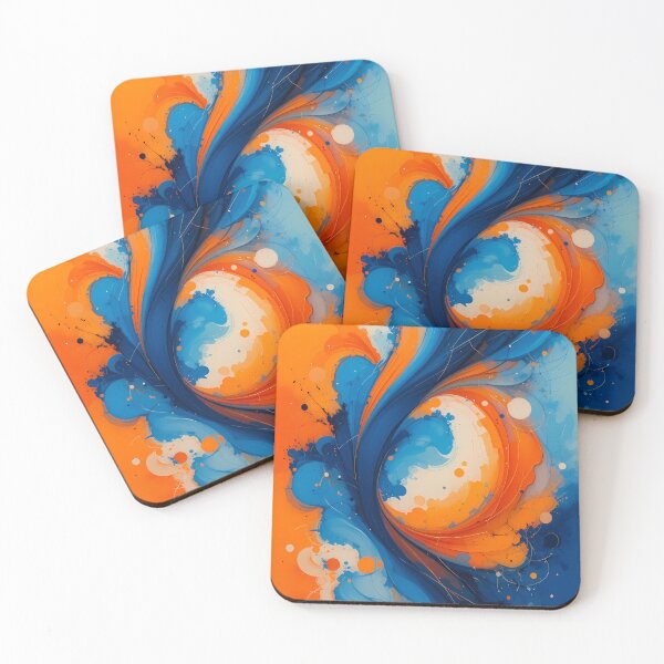 Item preview, Orange Blue Paint Vibrant Fusion Colors Emotions Art designed and sold by ART ATTACK ZONE.