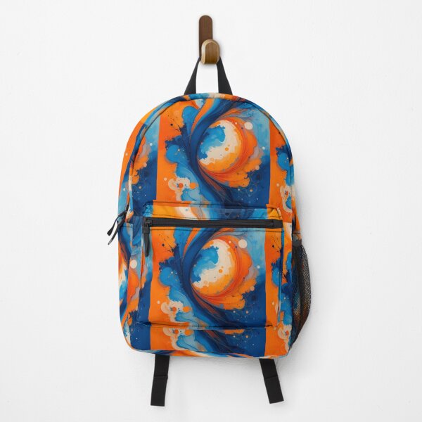 Item preview, Orange Blue Paint Vibrant Fusion Colors Emotions Art designed and sold by ART ATTACK ZONE.