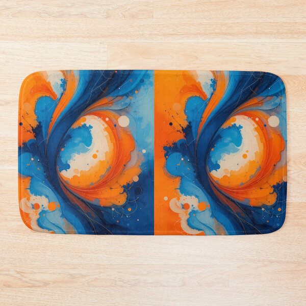Item preview, Orange Blue Paint Vibrant Fusion Colors Emotions Art designed and sold by ART ATTACK ZONE.