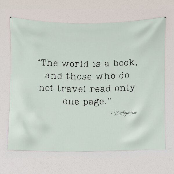 Item preview, A Quote about Traveling by St. Augustine designed and sold by Poemit.